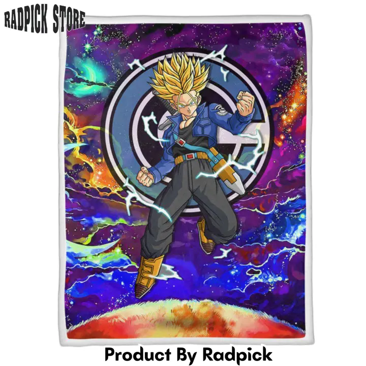 Dragon ball trunks super saiyan blanket custom anime galaxy style  rp0152365